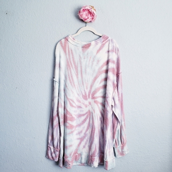 Free People Best Catch Tie Dye Tee in Pink Ivory - Picture 10 of 10